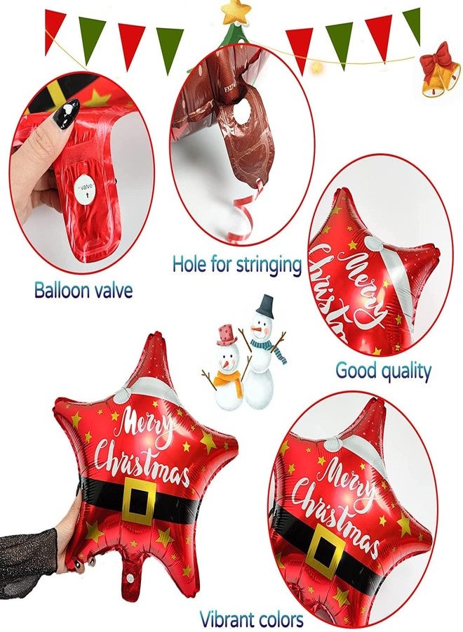 Infispace Christmas Theme Foil Balloon Bouquet for X-Mas Home & Office Party Decoration- Pack of 5 (Christmas Gift) - Image 5